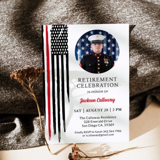 Militaire Marine Retirement Party, Rode lijn vlag Kaart