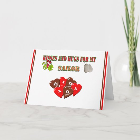 Militaire Marine Sailor Kerstmis Feestdagen Kaart (Voorkant)