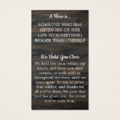 Militaire Memorial Fallen Soldier Prayer Kaart (Achterkant)