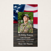 Militaire Memorial Fallen Soldier Prayer Kaart (Voorkant)