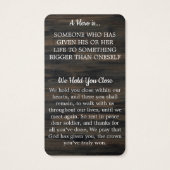 Militaire Memorial Flag Fallen Soldier Prayer Kaar Visitekaartje (Achterkant)