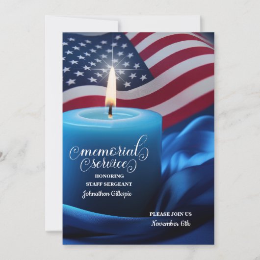 Militaire Memorial Service Uitnodiging Sterren Str (Voorkant)