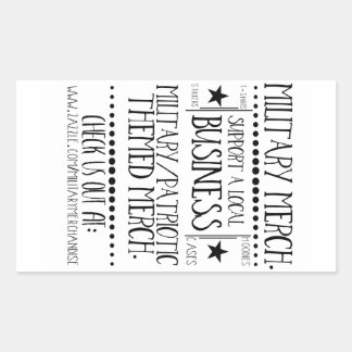 Militaire Merch. Advertentie Sticker