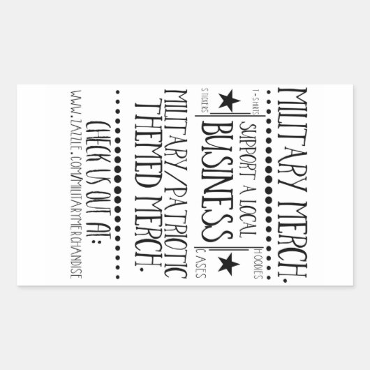 Militaire Merch. Advertentie Sticker (Voorkant)