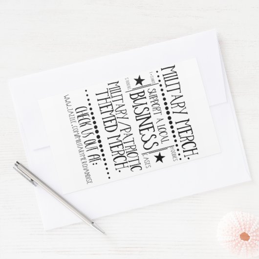 Militaire Merch. Advertentie Sticker (Envelop)