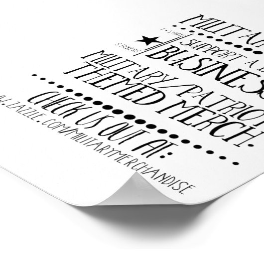 Militaire Merch. Poster voor reclame (Hoek)