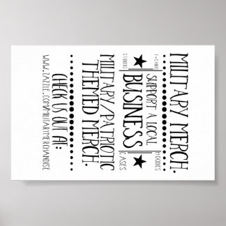 Militaire Merch. Poster voor reclame