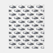 Militaire MH-53-helikopter Fleece Deken (Voorkant)