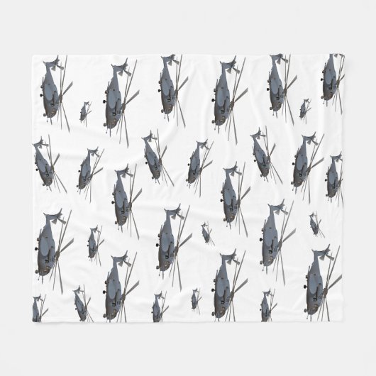 Militaire MH-53-helikopter Fleece Deken (Voorkant (Horizontaal))