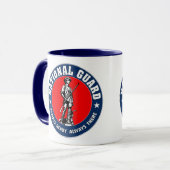 Militaire militaire Logo van de Nationale Garde Mok (Voorkant links)