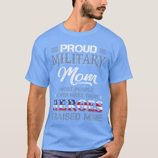 Militaire Moeder Ik Heb Mijn Held Amerika Amerikaa T-shirt (Voorkant)