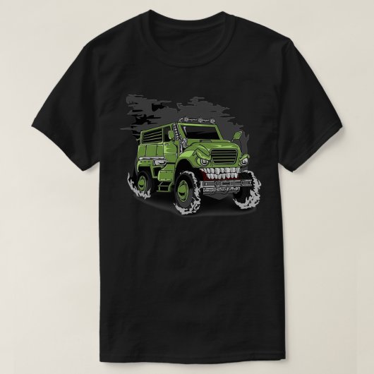 MILITAIRE MONSTER CAR T-SHIRT (Design voorkant)