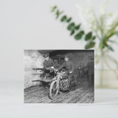 Militaire motorfiets EMT, jaren 1910 Briefkaart (Staand voorkant)