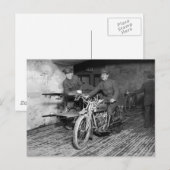 Militaire motorfiets EMT, jaren 1910 Briefkaart (Voorkant / Achterkant)