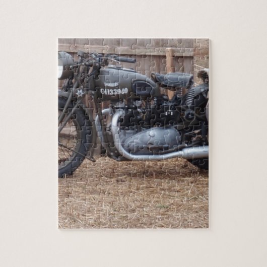  militaire motorfiets legpuzzel (Verticaal)