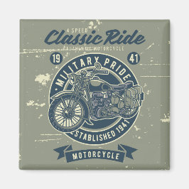  Militaire Motorfiets Magnet