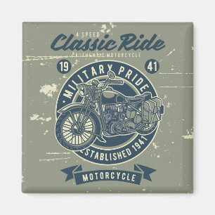  Militaire Motorfiets Magnet