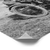 Militaire motorfiets met Pistool van sidecar en ma Poster (Hoek)