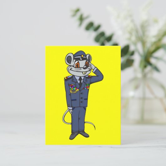 Militaire muis briefkaart (Staand voorkant)