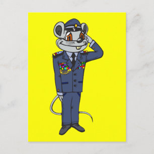 Militaire muis briefkaart