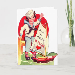 Militaire Navy Sailor Boy Valentijn Kaart