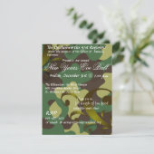 Militaire nieuwe jaren - Uitnodiging om te allen t (Staand voorkant)