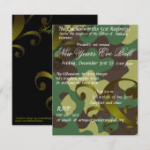 Militaire nieuwe jaren - Uitnodiging om te allen t (Voorkant / Achterkant)