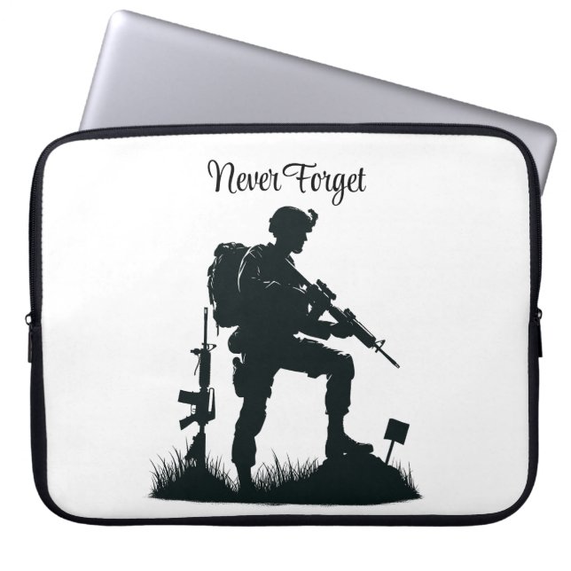 Militaire nooit vergeten eerbetoon Laptop Bag Laptop Sleeve (Voorkant)