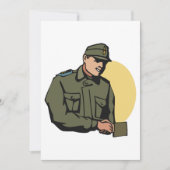 Militaire officier retro leger soldaat kaart (Voorkant)