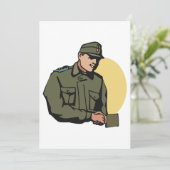 Militaire officier retro leger soldaat kaart (Staand voorkant)