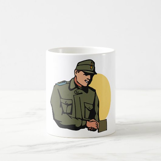 Militaire officier retro leger soldaat koffiemok