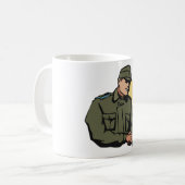 Militaire officier retro leger soldaat koffiemok (Voorkant links)