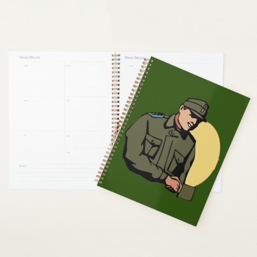 Militaire officier retro leger soldaat planner (Display)