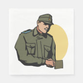 Militaire officier retro leger soldaat servet (Voorkant)