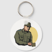 Militaire officier retro leger soldaat sleutelhanger (Achterkant)