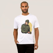 Militaire officier retro leger soldaat t-shirt (Voorkant volledig)