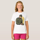 Militaire officier retro leger soldaat t-shirt (Voorkant volledig)
