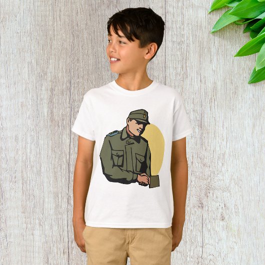 Militaire officier retro leger soldaat t-shirt
