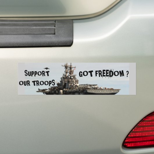 Militaire ondersteuning bumpersticker (Op auto)