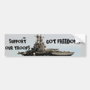 Militaire ondersteuning bumpersticker