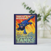  militaire oorlog die zich herstelt met een wilde  briefkaart (Staand voorkant)