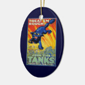  militaire oorlog die zich herstelt met een wilde  keramisch ornament (Links)