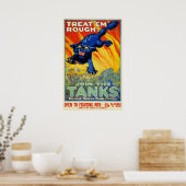  militaire oorlog die zich herstelt met een wilde  poster (Keuken)