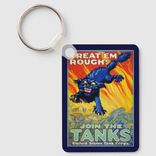  militaire oorlog die zich herstelt met een wilde  sleutelhanger (Voorkant)