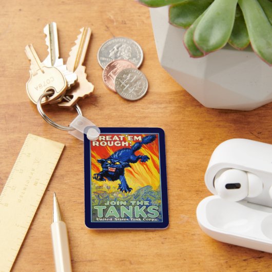  militaire oorlog die zich herstelt met een wilde  sleutelhanger (Bureau)