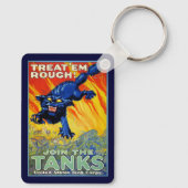  militaire oorlog die zich herstelt met een wilde  sleutelhanger (Achterkant)