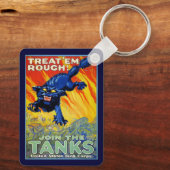  militaire oorlog die zich herstelt met een wilde  sleutelhanger (Achterkant)