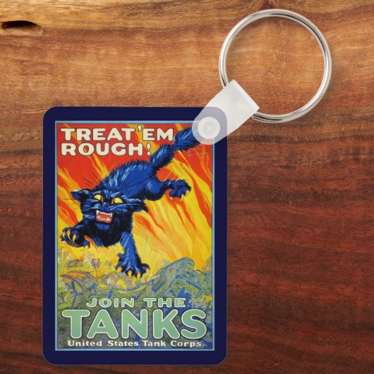 militaire oorlog die zich herstelt met een wilde  sleutelhanger (Achterkant)