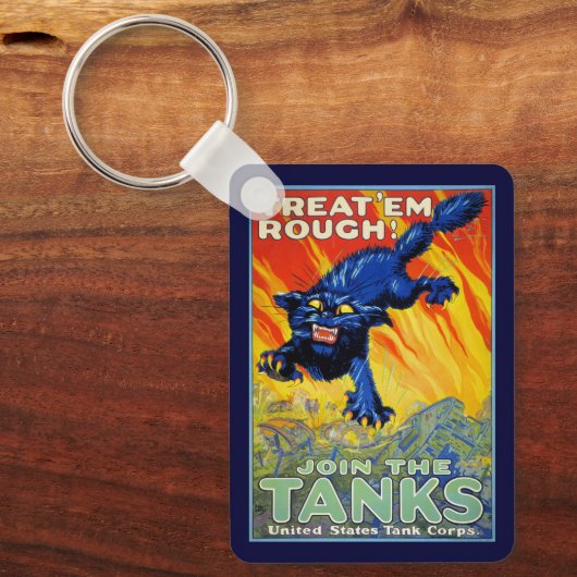  militaire oorlog die zich herstelt met een wilde  sleutelhanger (Voorkant)