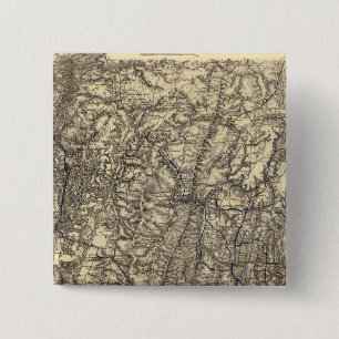Militaire operaties in de Campagne van Atlanta Vierkante Button 5,1 Cm